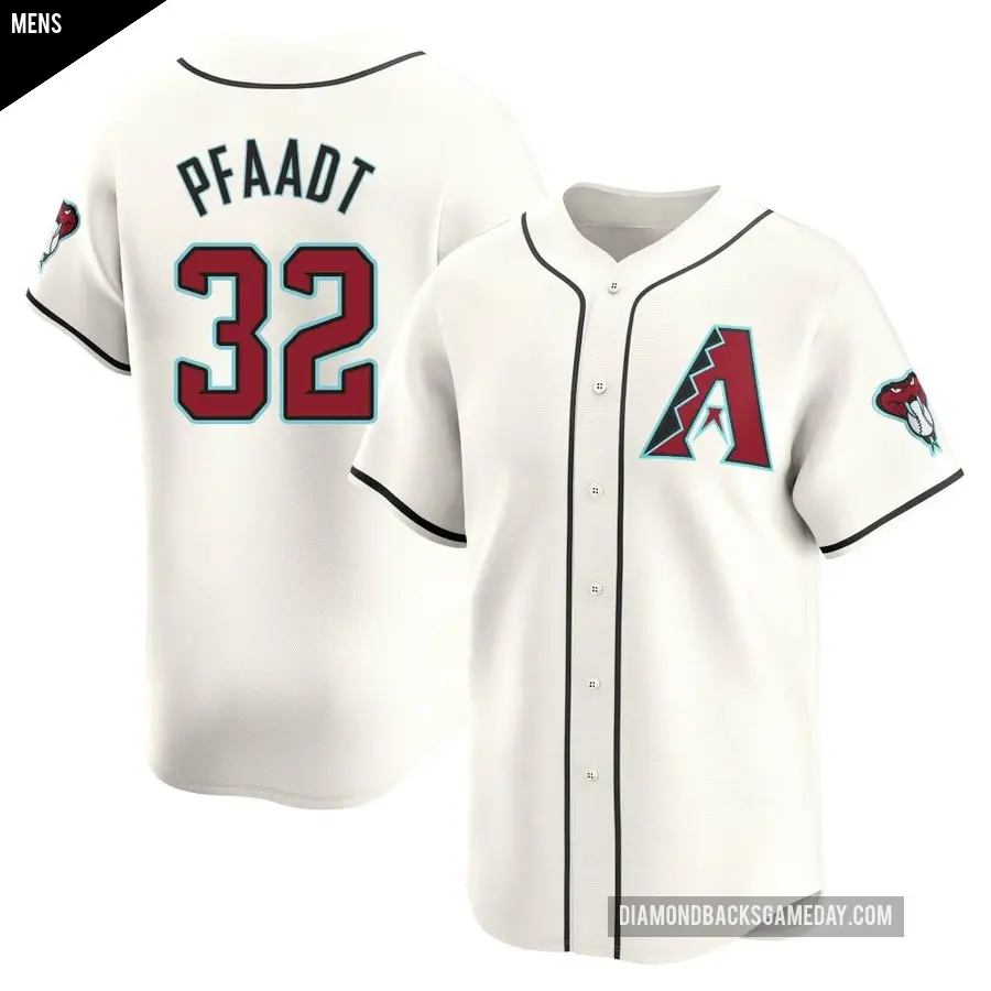 Men's Arizona Diamondbacks ＃32 Brandon Pfaadt Limited White Home Jersey