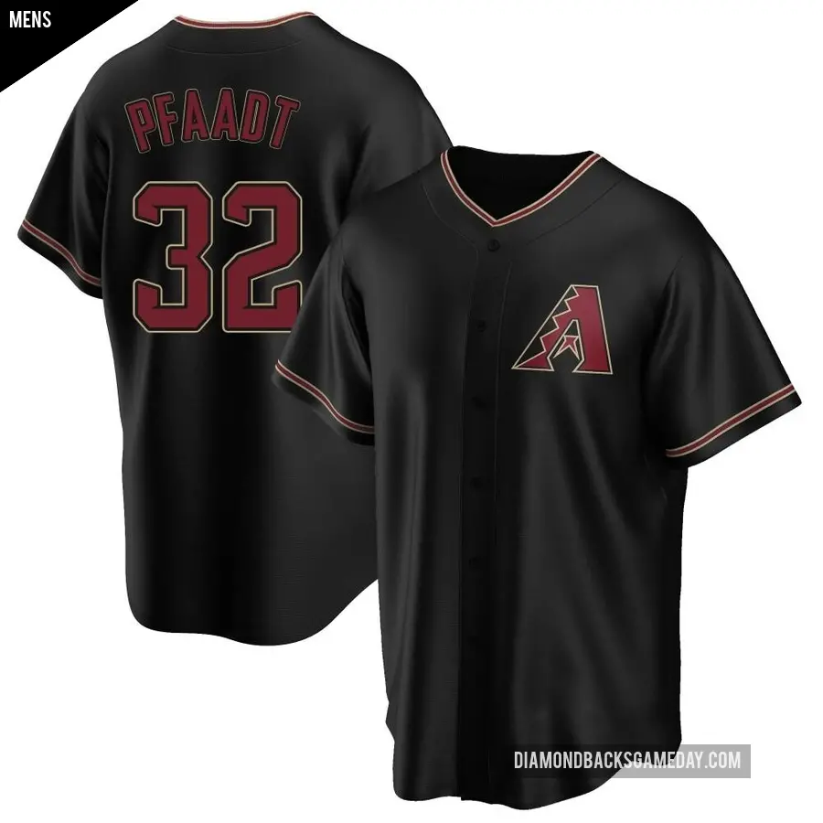 Men's Arizona Diamondbacks ＃32 Brandon Pfaadt Replica Black Alternate Jersey