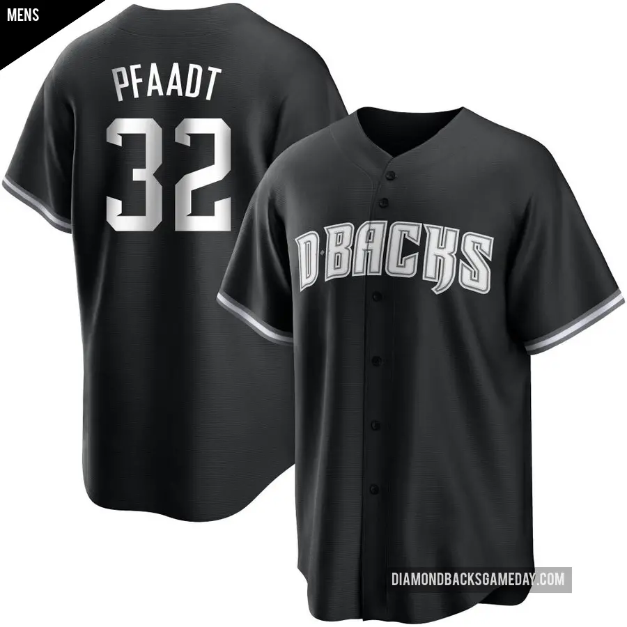 Men's Arizona Diamondbacks ＃32 Brandon Pfaadt Replica Black/White Jersey