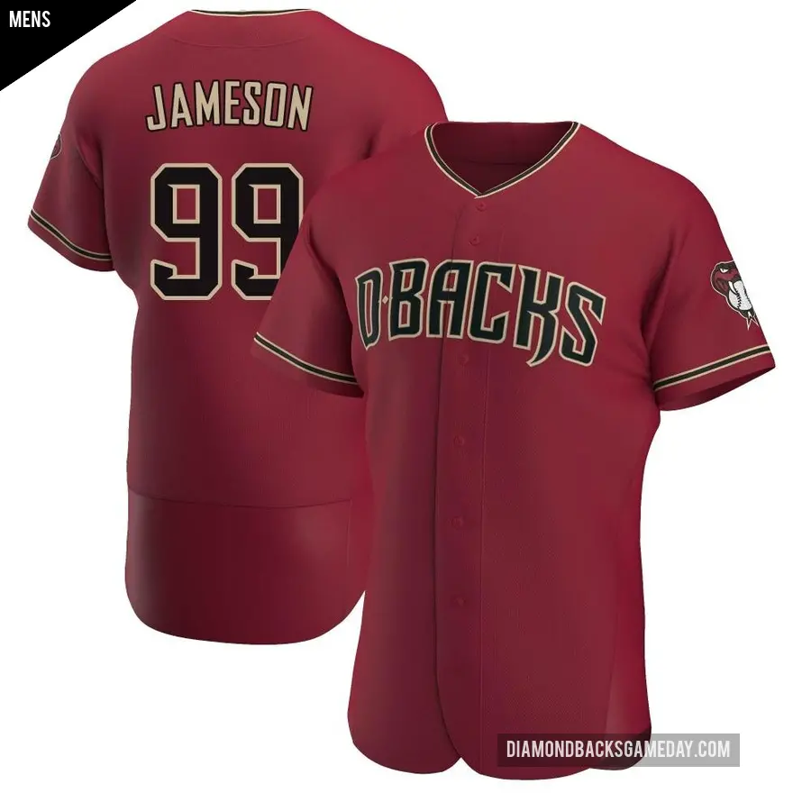 Men's Arizona Diamondbacks ＃99 Drey Jameson Authentic Crimson Alternate Jersey