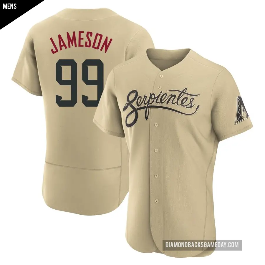 Men's Arizona Diamondbacks ＃99 Drey Jameson Authentic Gold 2021 City Connect Jersey