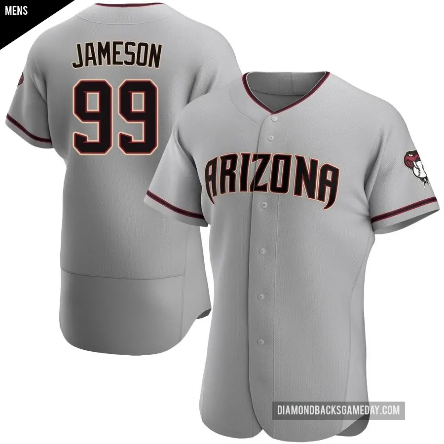 Men's Arizona Diamondbacks ＃99 Drey Jameson Authentic Gray Road Jersey