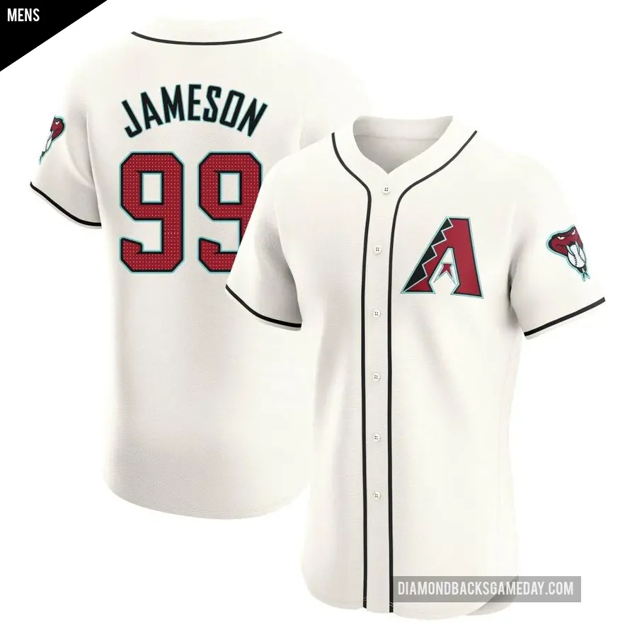 Men's Arizona Diamondbacks ＃99 Drey Jameson Elite Cream Home Jersey