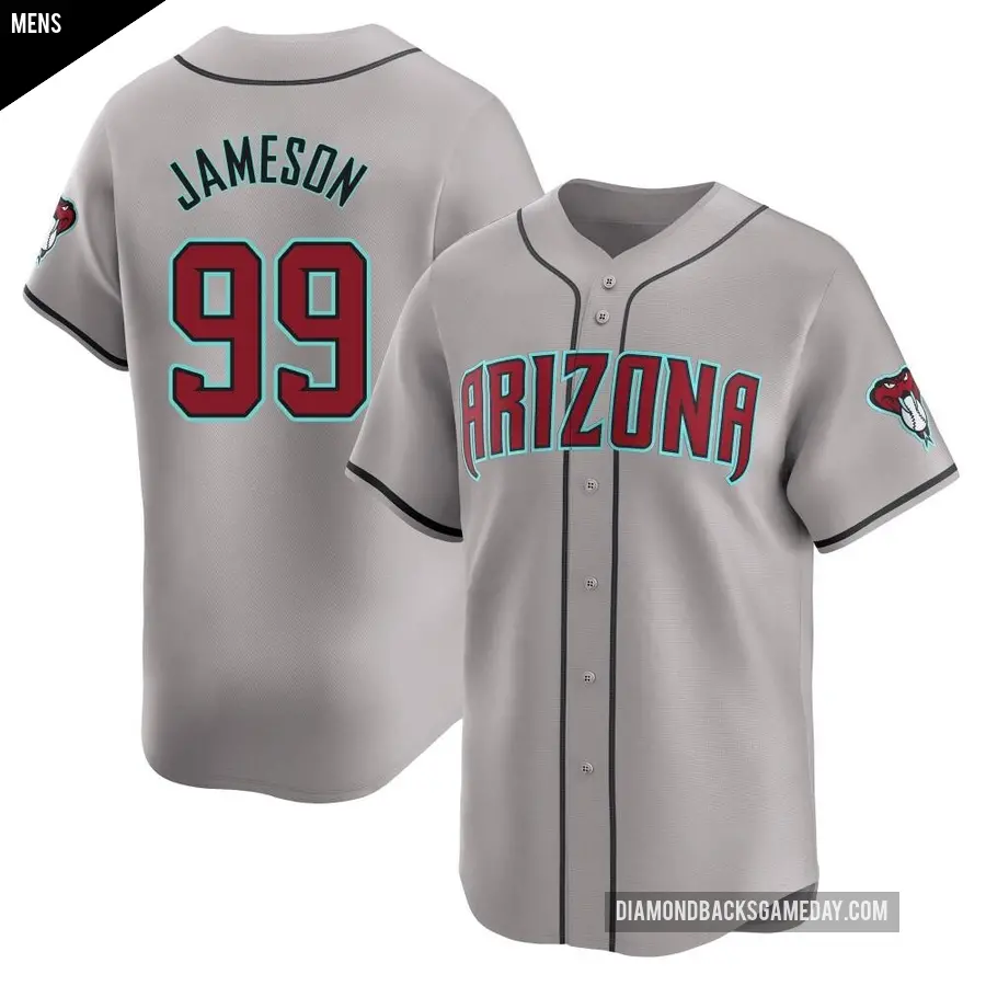 Men's Arizona Diamondbacks ＃99 Drey Jameson Limited Gray Away Jersey