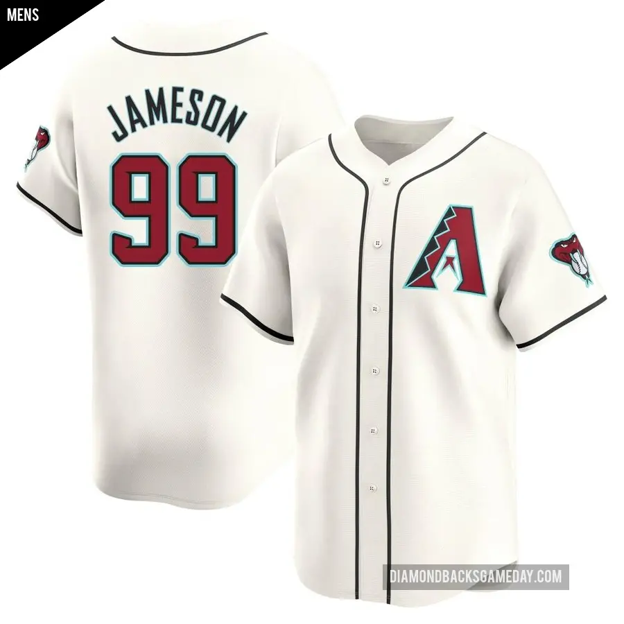 Men's Arizona Diamondbacks ＃99 Drey Jameson Limited White Home Jersey