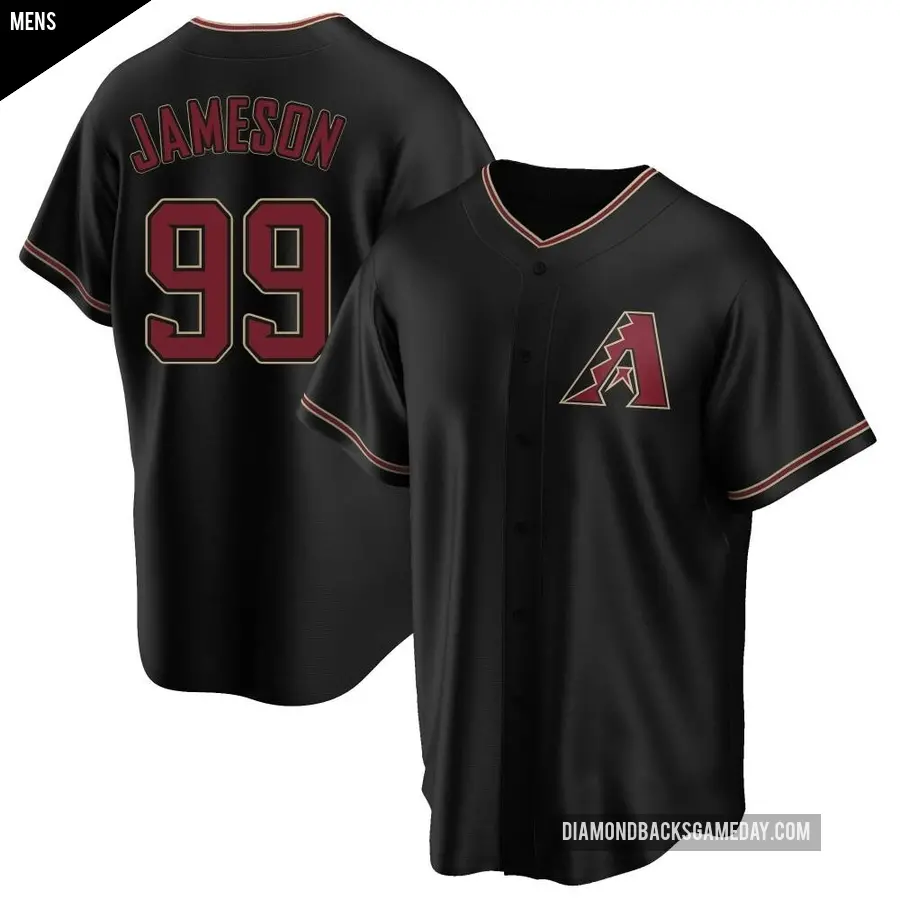 Men's Arizona Diamondbacks ＃99 Drey Jameson Replica Black Alternate Jersey