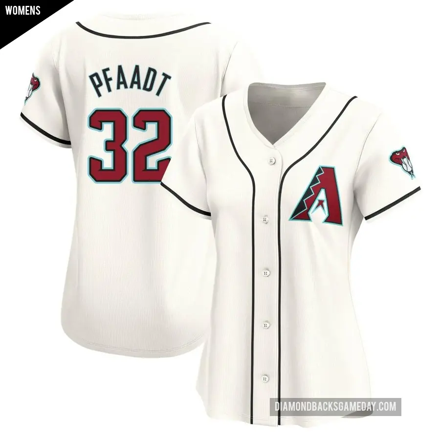 Women's Arizona Diamondbacks ＃32 Brandon Pfaadt Limited White Home Jersey