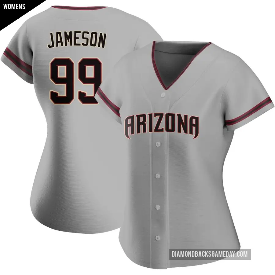 Women's Arizona Diamondbacks ＃99 Drey Jameson Authentic Gray Road Jersey