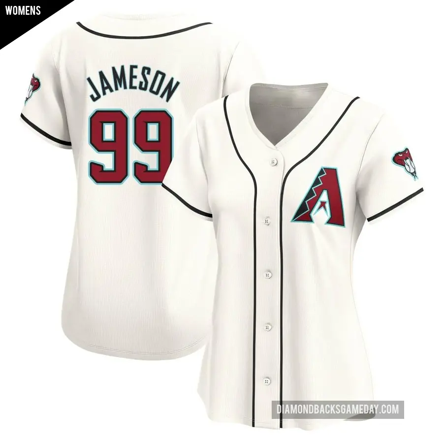 Women's Arizona Diamondbacks ＃99 Drey Jameson Limited White Home Jersey