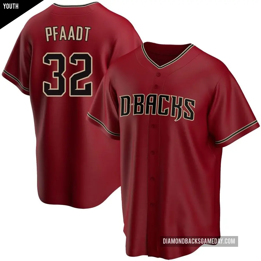 Youth Arizona Diamondbacks ＃32 Brandon Pfaadt Replica Red Alternate Jersey